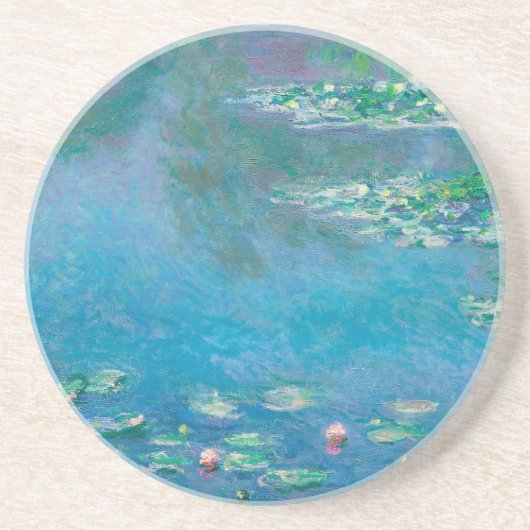 Waterliezen door Claude Monet Fine Art Painting Zandsteen Onderzetter (Voorkant)
