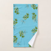 Waterlilelies en libellen bad handdoek (Handdoek)