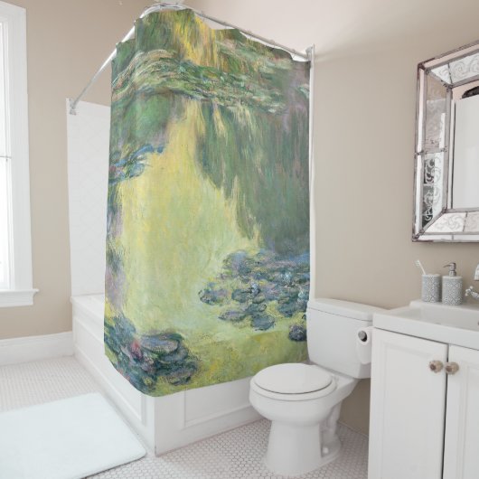 Waterlilies 1907, Monet, French Impressionism Art, Douchegordijn (In situ)