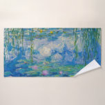 Waterlilies, 1916-1919 by Claude Monet Badhanddoek<br><div class="desc">Claude Monet - Waterlilies,  1916-1919. Oscar-Claude Monet (1840-1926) was a French painter and founder of impressionist painting who is seen as a key precursor to modernism,  especially in his attempts to paint nature as he perceived it.</div>