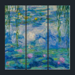 Waterlilies, 1916-1919 by Claude Monet Drieluik<br><div class="desc">Claude Monet - Waterlilies,  1916-1919. Oscar-Claude Monet (1840-1926) was a French painter and founder of impressionist painting who is seen as a key precursor to modernism,  especially in his attempts to paint nature as he perceived it.</div>