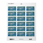 Waterlilies, 1916-1919 by Claude Monet Etiket<br><div class="desc">Claude Monet - Waterlilies,  1916-1919. Oscar-Claude Monet (1840-1926) was a French painter and founder of impressionist painting who is seen as a key precursor to modernism,  especially in his attempts to paint nature as he perceived it.</div>