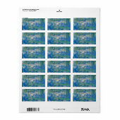 Waterlilies, 1916-1919 by Claude Monet Etiket (Full Sheet)