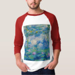 Waterlilies, 1916-1919 by Claude Monet T-shirt<br><div class="desc">Claude Monet - Waterlilies,  1916-1919. Oscar-Claude Monet (1840-1926) was a French painter and founder of impressionist painting who is seen as a key precursor to modernism,  especially in his attempts to paint nature as he perceived it.</div>