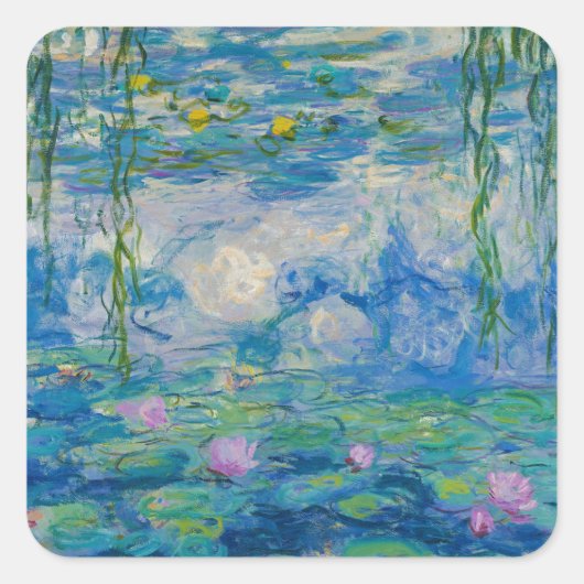 Waterlilies, 1916-1919 by Claude Monet Vierkante Sticker (Voorkant)