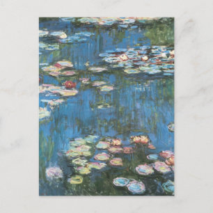 Waterlilies by Claude Monet, Vintage Impressionism Briefkaart