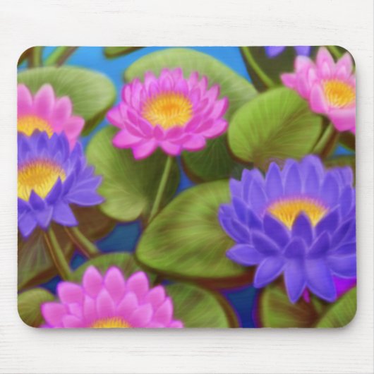 Waterlilies Mousepad Muismat (Voorkant)