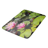 Waterlilies Pond Lilypads Turtle Floral Bath Mat (Gekanteld)