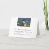 "Waterlilies van Vermeer " Kaart (Achterkant)