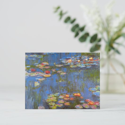 Waterlillies van Claude Monet Briefkaart (Staand voorkant)