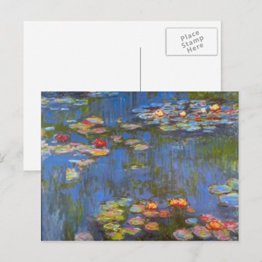 Waterlillies van Claude Monet Briefkaart (Voorkant / Achterkant)