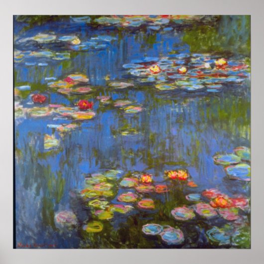 Waterlillies van Claude Monet Poster (Voorkant)