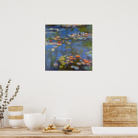 Waterlillies van Claude Monet Poster (Keuken)