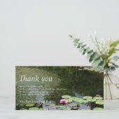 Waterlily 2 Peaceful garden Sympathie Hartelijk da Bedankkaart (Staand voorkant)