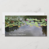 Waterlily 3 vredige tuin sympathie dank u bedankkaart (Voorkant)