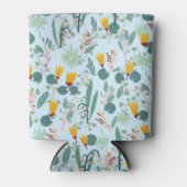 Waterlily Blooms Garden Pattern BLue Blikjeskoeler (Voorkant)