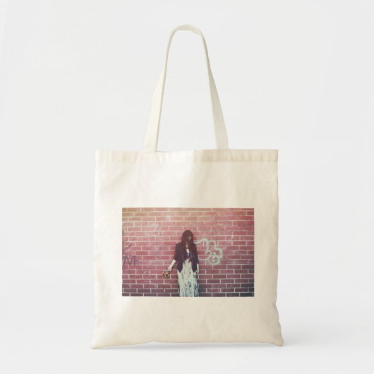 Waterlily Brooklyn Brick Red Wall Foto Tote Bag (Voorkant)