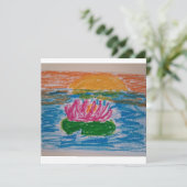 Waterlily Card Bedankkaart (Staand voorkant)