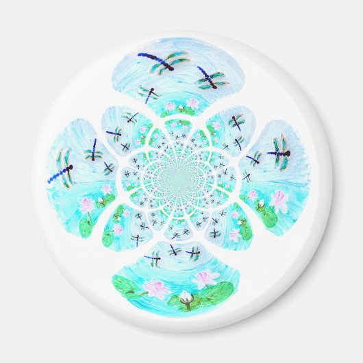 Waterlily Dragonfly Magneet (Voorkant)