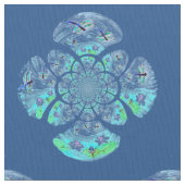 Waterlily Dragonfly Stof (Close Up)