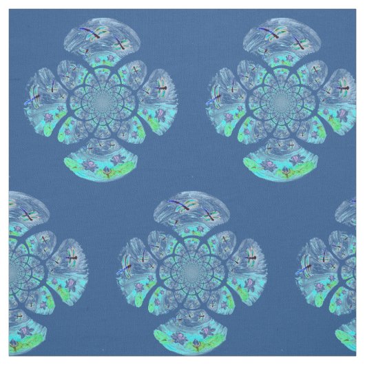 Waterlily Dragonfly Stof (Swatch)