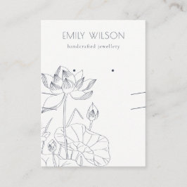 Waterlily Floral Sketch Earring Ketting Display Visitekaartje