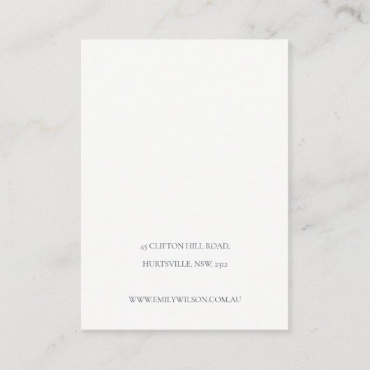 Waterlily Floral Sketch Earring Ketting Display Visitekaartje (Achterkant)