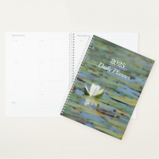 Waterlily Lake Flower Waterverf Dagelijkse Planner (Display)