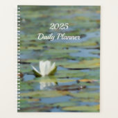 Waterlily Lake Flower Waterverf Dagelijkse Planner (Voorkant)