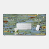 Waterlily Lake Flower Waterverf Desk Mat (Keyboard & Muis)