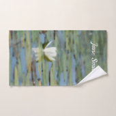 Waterlily Lake Flower Waterverf Handdoek (Handdoek)
