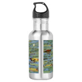 Waterlily Lake Flower Waterverf Waterfles Waterfles (Achterkant)