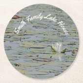 Waterlily Lake Flowers pastel papier Onderzetter (Voorkant)