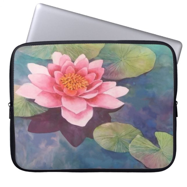Waterlily Laptop Sleeve (Voorkant)