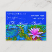 Waterlily Lotus for Yoga Studio, Spa, Beauty Salon Visitekaartje (Achterkant)