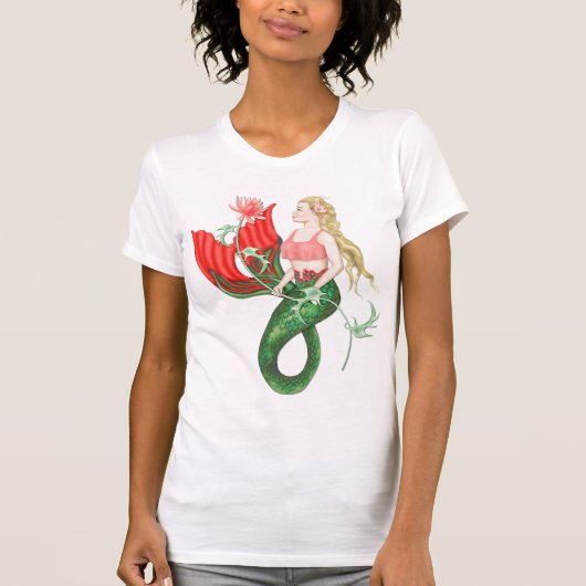 Waterlily Mermaid Fantasy T-shirt (Voorkant)