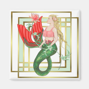 Waterlily Mermaid Magneet