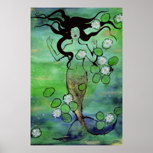 Waterlily Mermaid Poster (Voorkant)