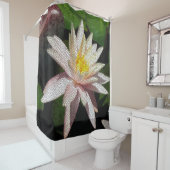 Waterlily Mosaic Shower Curtain Douchegordijn (In situ)