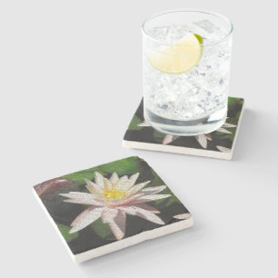 Waterlily Mosaic Stone Coaster Stenen Onderzetter