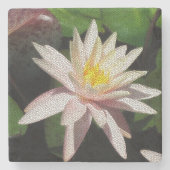 Waterlily Mosaic Stone Coaster Stenen Onderzetter (Voorkant)