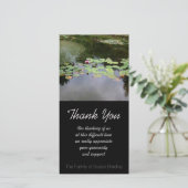 Waterlily Peaceful garden Sympathie Bedankkaart (Staand voorkant)