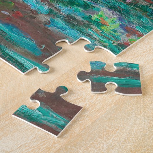 "WATERLILY POND" DOOR CLAUDE MONET PUZZZL LEGPUZZEL (Zijkant)