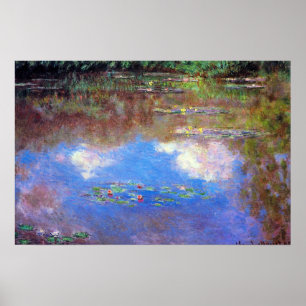 Waterlily Pond door Claude Monet, Vintage Fine Art Poster