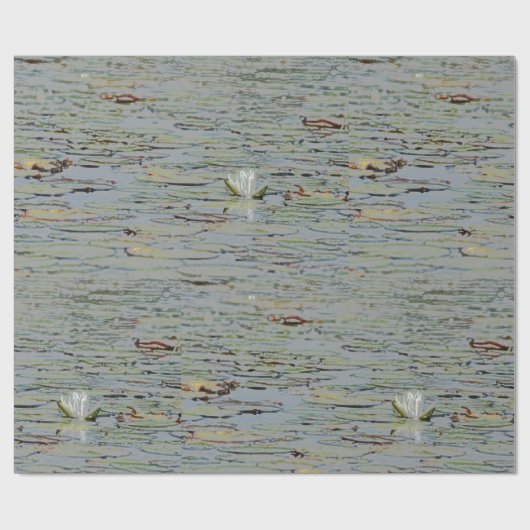 Waterlily Pond Lake Bloem Wrapping Papier (Vlak)