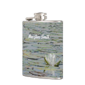 Waterlily Pond Lake Flower I Drink Flask Heupfles (Links)