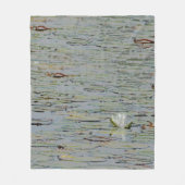 Waterlily Pond Lake Flower I Fleece Blanket Deken (Voorkant)