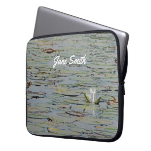 Waterlily Pond Lake Flower I-laptophoes Laptop Sleeve
