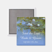  waterlily redt de date bruiloft magneet (Voorkant / Achterkant)