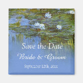  waterlily redt de date bruiloft magneet (Voorkant)